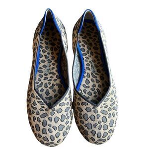 Rothy's The Flat Womens 11 Ballet Flats Shoes Round Toe Cheetah Leopard Print
